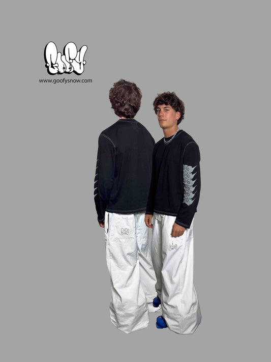 Basic Goofy Pants White